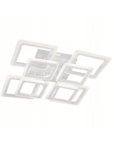 Kwadratowa lampa LED Venti, dwuwarstwowa, biała, nowoczesna, idealna do kuchni i jadalni, z efektywnym oświetleniem.