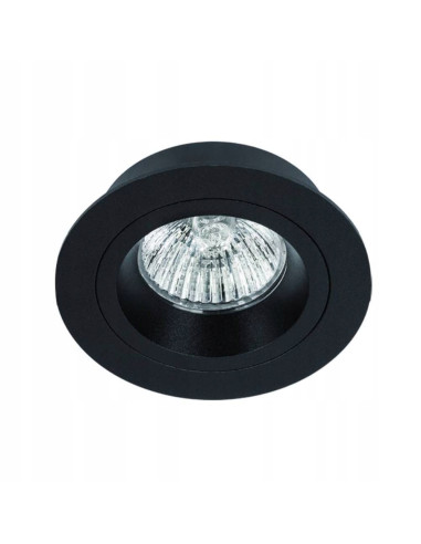 Lampa LED Foro Nero - Podtynkowa, Okrągła, Czarna Oprawa Minimalistyczna do Wnętrz Nowoczesnych