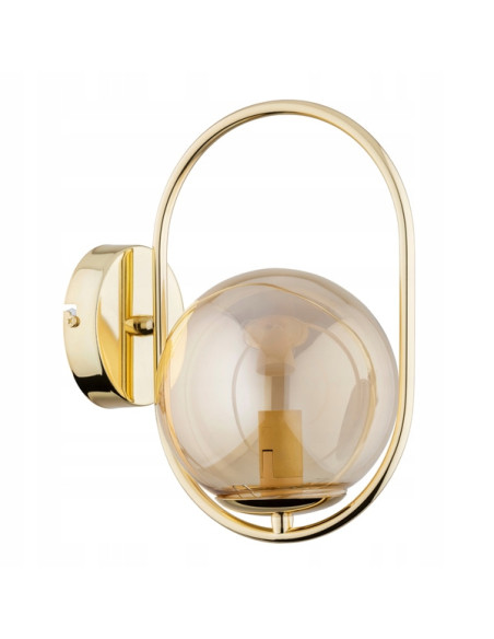 Lampa kinkietowa OVAL ZŁOTY - elegancka lampa ścienna w minimalistycznym stylu do wnętrz glamour i nowoczesnych.