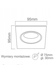 Lampa podtynkowa Osta Bianco - nowoczesna kwadratowa lampa LED w białym kolorze, idealna do eleganckich wnętrz. 2