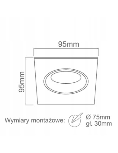 Lampa podtynkowa Osta Nero – nowoczesne oświetlenie kwadratowe w matowej czerni do eleganckich wnętrz