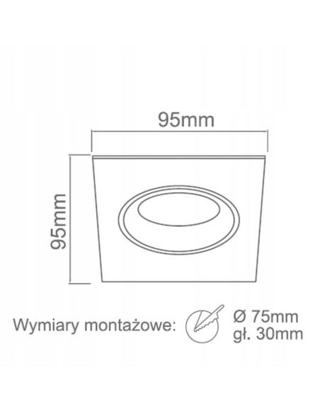 Lampa podtynkowa Osta Nero – nowoczesne oświetlenie kwadratowe w matowej czerni do eleganckich wnętrz