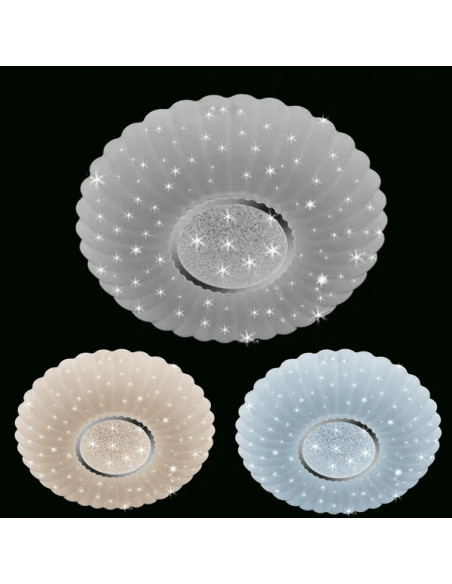 Plafoniera LED VENTI - Okrągła lampa sufitowa w nowoczesnym stylu do kuchni i jadalni, 50 cm, biały