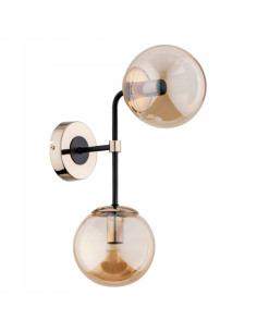 Kinkiet TRANSFORMERS ZŁOTY z szklanymi kloszami - nowoczesne oświetlenie do eleganckich wnętrz.