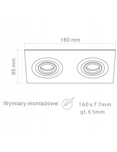 Lampa podtynkowa FASTO II Alluminio z gwintami GU10, srebrna, nowoczesny design do salonu i biura. 2