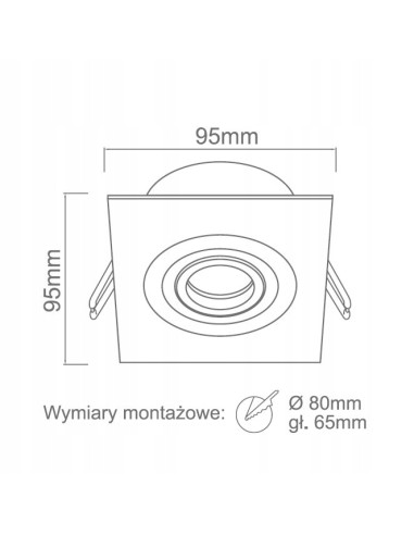 Kwadratowa lampa sufitowa Fasto I Bianco - nowoczesne oświetlenie LED, biały mat, energooszczędna, 8W.