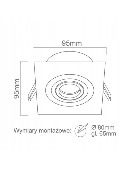 Kwadratowa lampa sufitowa Fasto I Bianco - nowoczesne oświetlenie LED, biały mat, energooszczędna, 8W.
