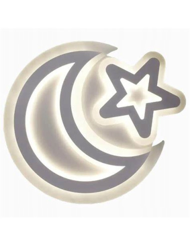 Nowoczesny plafon LED w kształcie rakiety do pokoju dziecięcego, biały – marka Venti, energooszczędny design