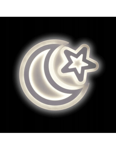 Nowoczesny plafon LED w kształcie rakiety do pokoju dziecięcego, biały – marka Venti, energooszczędny design