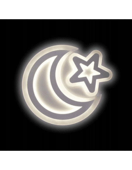 Nowoczesny plafon LED w kształcie rakiety do pokoju dziecięcego, biały – marka Venti, energooszczędny design