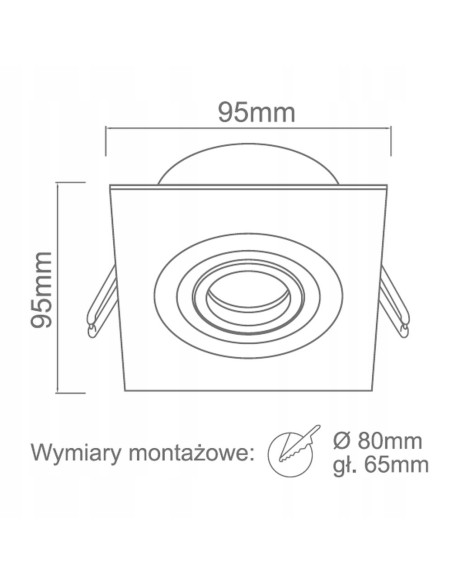 Lampa sufitowa Fasto I Nero - kwadratowa, matowa oprawa GU10 do nowoczesnych wnętrz, energooszczędna, elegancka.