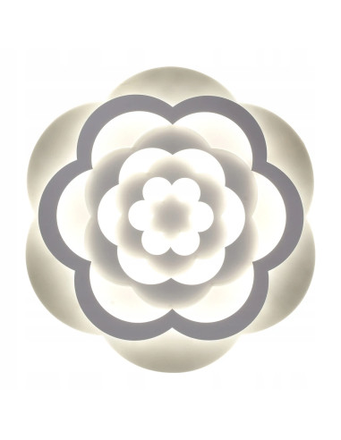 Plafon LED "Wielobarwna Róża" 50 cm, nowoczesne oświetlenie sufitowe, energooszczędny, elegancki design do salonu i sypialni