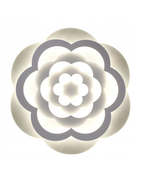 Plafon LED "Wielobarwna Róża" 50 cm, nowoczesne oświetlenie sufitowe, energooszczędny, elegancki design do salonu i sypialni