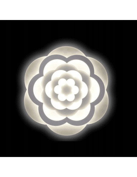 Plafon LED "Wielobarwna Róża" 50 cm, nowoczesne oświetlenie sufitowe, energooszczędny, elegancki design do salonu i sypialni