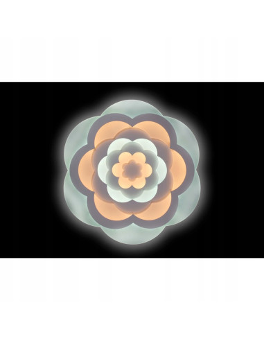 Plafon LED "Wielobarwna Róża" 50 cm, nowoczesne oświetlenie sufitowe, energooszczędny, elegancki design do salonu i sypialni