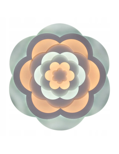 Plafon LED "Wielobarwna Róża" 50 cm, nowoczesne oświetlenie sufitowe, energooszczędny, elegancki design do salonu i sypialni