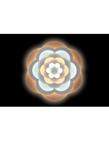 Plafon LED "Wielobarwna Róża" 50 cm, nowoczesne oświetlenie sufitowe, energooszczędny, elegancki design do salonu i sypialni