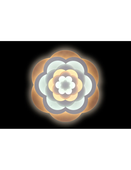 Plafon LED "Wielobarwna Róża" 50 cm, nowoczesne oświetlenie sufitowe, energooszczędny, elegancki design do salonu i sypialni