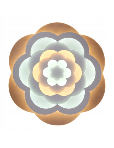 Plafon LED "Wielobarwna Róża" 50 cm, nowoczesne oświetlenie sufitowe, energooszczędny, elegancki design do salonu i sypialni