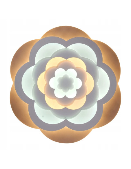 Plafon LED "Wielobarwna Róża" 50 cm, nowoczesne oświetlenie sufitowe, energooszczędny, elegancki design do salonu i sypialni