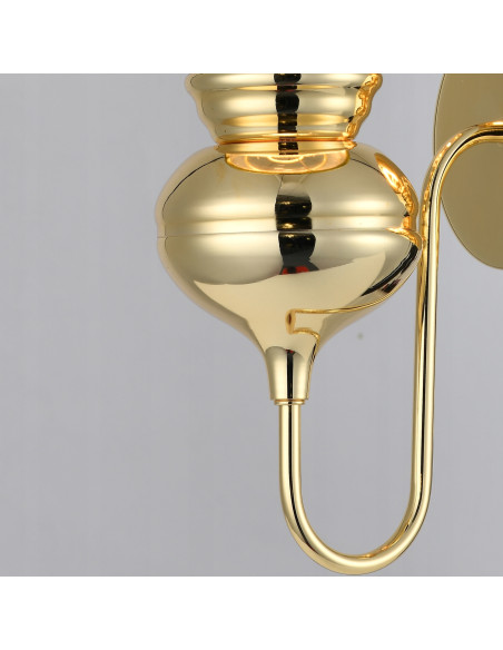 Kinkiet Glamour QUEEN czarno-złoty, elegancka lampa ścienna do stylowego wnętrza, projekt Step into design