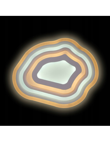 Nowoczesny plafon LED w kształcie kleksa - elegancka lampa sufitowa do sypialni Venti z regulacją światła