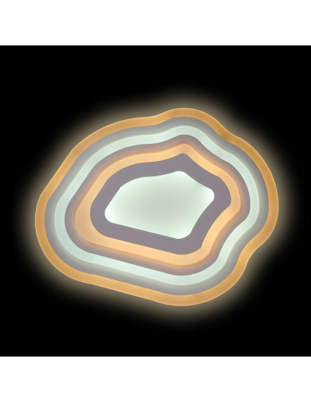 Nowoczesny plafon LED w kształcie kleksa - elegancka lampa sufitowa do sypialni Venti z regulacją światła