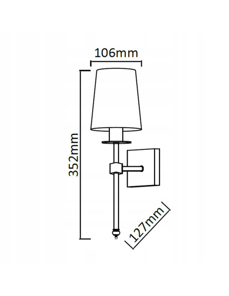 Kinkiet Casoli – chromowana lampa ścienna z kremowym kloszem, nowoczesny design do sypialni i hoteli, E14, 40W