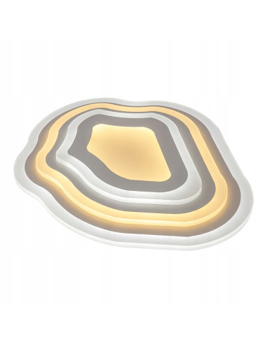 Nowoczesny plafon LED w kształcie kleksa - elegancka lampa sufitowa do sypialni Venti z regulacją światła