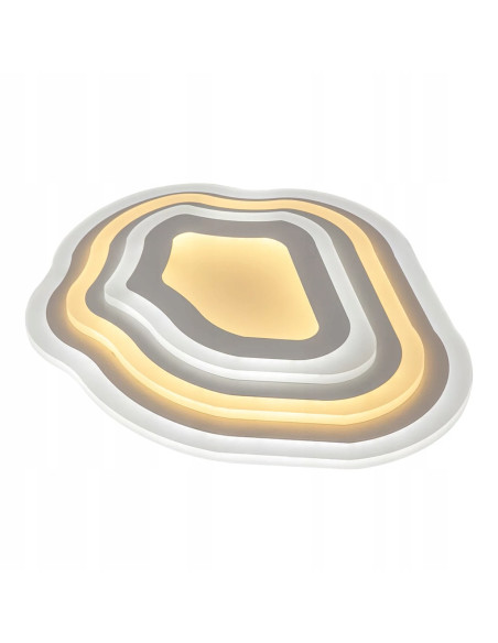 Nowoczesny plafon LED w kształcie kleksa - elegancka lampa sufitowa do sypialni Venti z regulacją światła