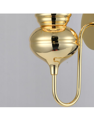 Lampa ścienna QUEEN Glamour w kolorze złotym – elegancki kinkiet do holu i salonu