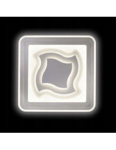 Elegancka lampa sufitowa LED Venti w kształcie zakręconych kwadratów, zmienne kolory, 50 cm, idealna do salonu i biura