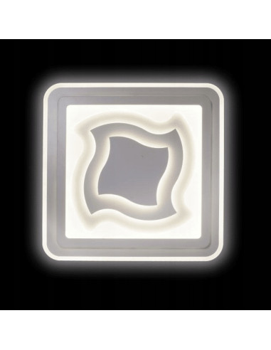 Elegancka lampa sufitowa LED Venti w kształcie zakręconych kwadratów, zmienne kolory, 50 cm, idealna do salonu i biura