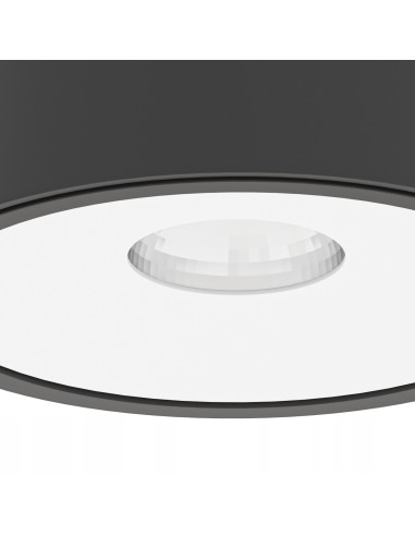 Lampa sufitowa Neo Nero Slim KG Ufo Bianco - minimalistyczne oświetlenie LED w czarnym macie z białym akcentem