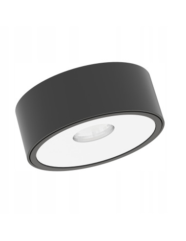 Lampa sufitowa Neo Nero Slim KG Ufo Bianco - minimalistyczne oświetlenie LED w czarnym macie z białym akcentem