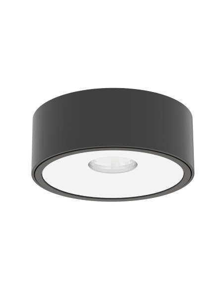 Lampa sufitowa Neo Nero Slim KG Ufo Bianco - minimalistyczne oświetlenie LED w czarnym macie z białym akcentem