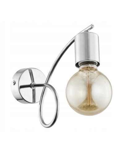 Kinkiet TANGO CHROME - elegancka lampa ścienna w srebrnym wykończeniu, idealna do sypialni i holu, E27