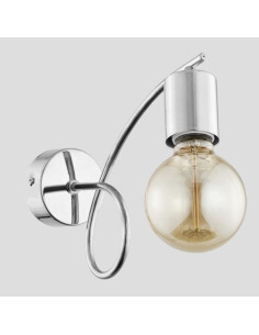 Kinkiet TANGO CHROME - elegancka lampa ścienna w srebrnym wykończeniu, idealna do sypialni i holu, E27 2