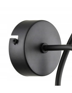 Kinkiet ścienny TANGO CZARNY, minimalistyczna lampa metalowa do sypialni i pokoju młodzieżowego, bez klosza. 2