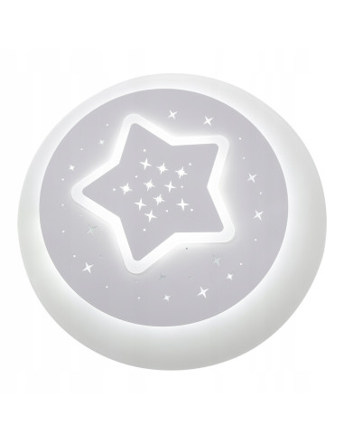 Lampa sufitowa LED "Gwiazdku Nocy" z regulacją koloru światła, idealna do dziecięcej sypialni, biały design