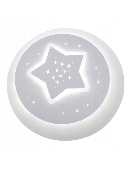 Lampa sufitowa LED "Gwiazdku Nocy" z regulacją koloru światła, idealna do dziecięcej sypialni, biały design