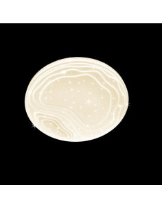 Plafon LED "Nocne Marzenia" - Okrągła lampa sufitowa z efektem gwiazd, biały, 44 cm, energooszczędna. 2