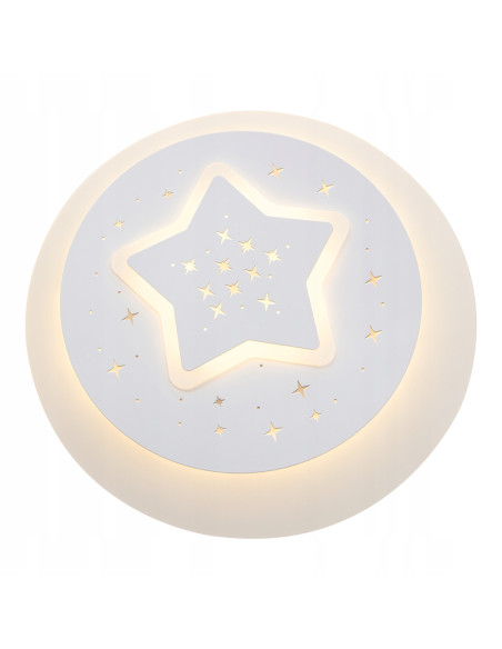 Lampa sufitowa LED "Gwiazdku Nocy" z regulacją koloru światła, idealna do dziecięcej sypialni, biały design