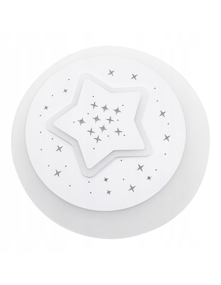 Lampa sufitowa LED "Gwiazdku Nocy" z regulacją koloru światła, idealna do dziecięcej sypialni, biały design