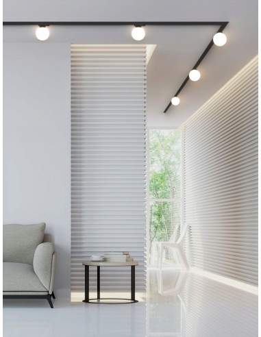 Lampa sufitowa Movo Track - nowoczesny reflektor w białej kuli do eleganckich wnętrz i restauracji