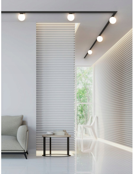 Lampa sufitowa Movo Track - nowoczesny reflektor w białej kuli do eleganckich wnętrz i restauracji