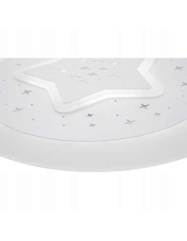 Lampa sufitowa LED "Gwiazdku Nocy" z regulacją koloru światła, idealna do dziecięcej sypialni, biały design