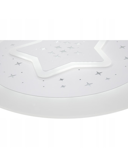 Lampa sufitowa LED "Gwiazdku Nocy" z regulacją koloru światła, idealna do dziecięcej sypialni, biały design