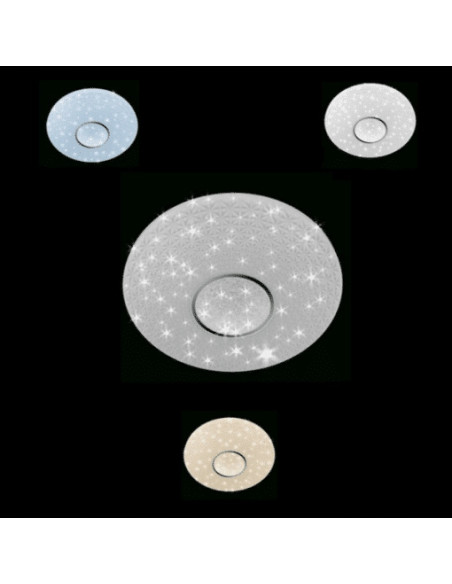 Nowoczesny okrągły plafon LED Venti, 49 cm, biały, energooszczędny, idealny do sypialni i kuchni, klasa A+