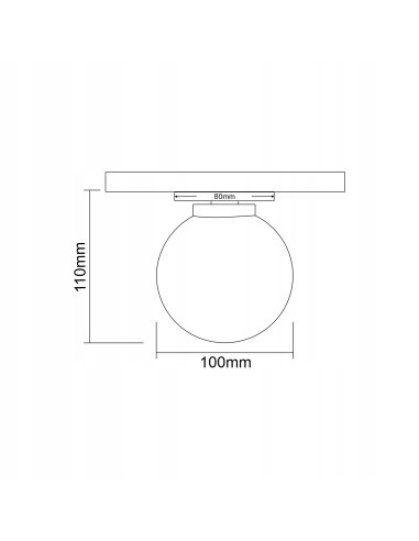 Lampa sufitowa Movo Track - nowoczesny reflektor w białej kuli do eleganckich wnętrz i restauracji